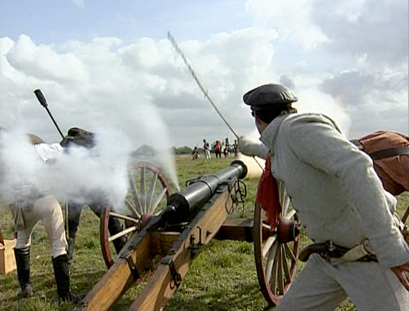 canon firing during the war