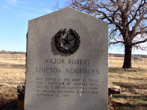 Major Robert tablet headstone for serving in the Army of Texas