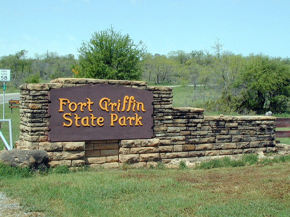 Fort Griffin State Park sign